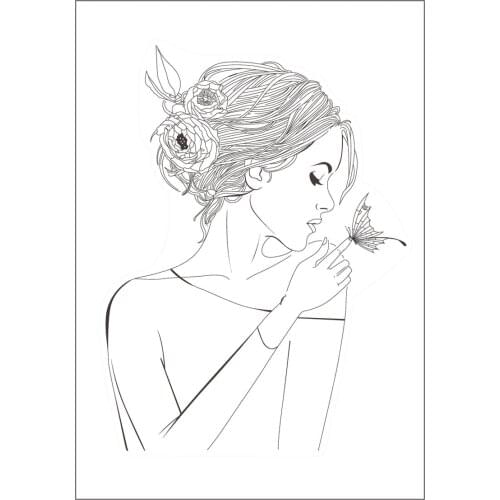 Beautiful girl transparent clear stamp for DIY Scrapbooking/Card Making/Kids Christmas Fun Decoration Supplies