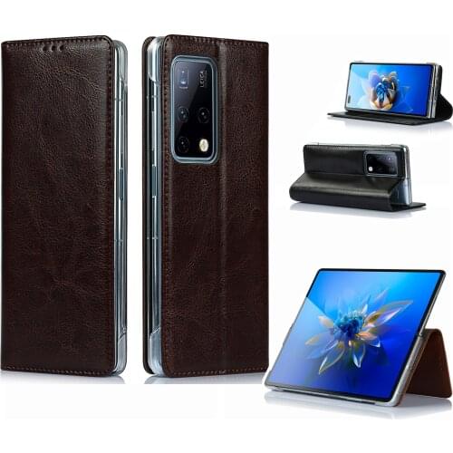 Luxury Genuine Leather Case for Huawei Mate X2 Full Protection Case Huawei Mate X2 5G Shockproof Fold Cover First layer cowhide