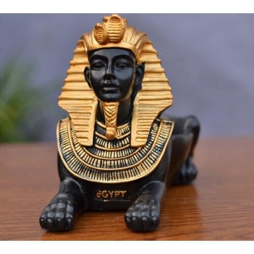 Ancient Egypt Cat Dog God Ashtray Figurine Animals Art Sculpture Resin Art&Craft Home Decoration statue Creative Gift R972