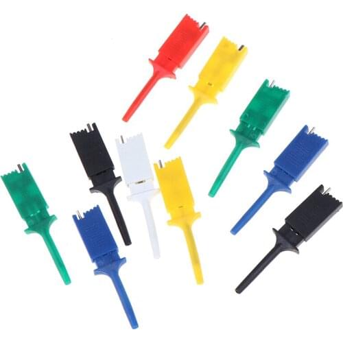 10ps Test Hooks Clips For Logic Analyzers Logic Test Clip Flattening Test Flat Hook Connection Red Black Yellow Green Blue White