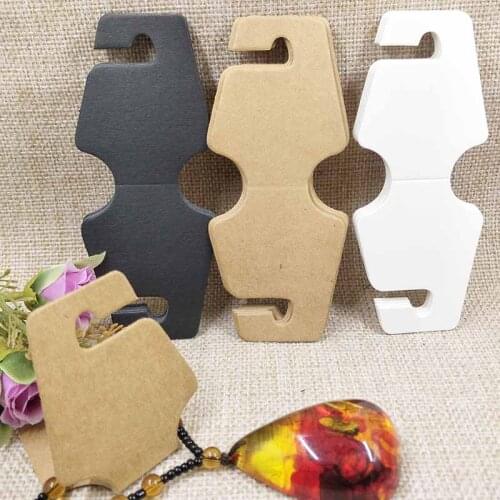 100 pcs 2018 New Hot Black /Kraft /White Pendant Card Necklace Card Bracelet/Hair Band/Hair Clip Card 300gsm paper cardboard