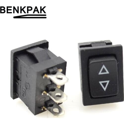 15pcs mini rocker switch,momentary 3pins rocker switch (ON)-OFF-(ON) spring return