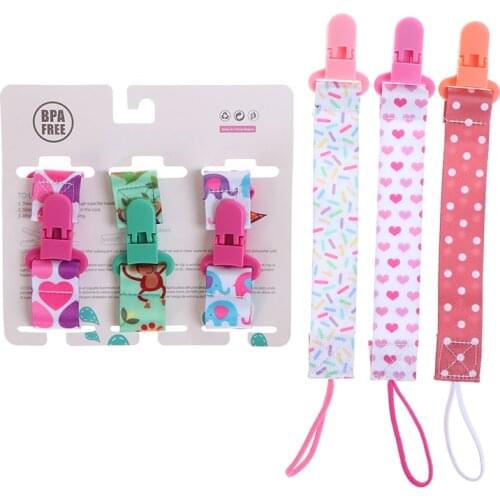 3 pieces/set of nipple clip nipple chain fake clip nipple holder for nipple children nipple clip nipple holder accessory