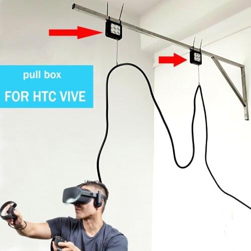 50 pcs retractable Close-line Take-up Box Reel VR suspension Traction Rope For HTC VIVE/PRO/HP Microsoft MR Free-flying space