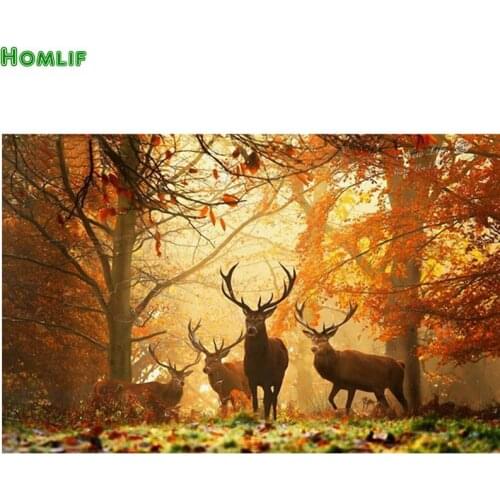 Diamond painting,deer,5d diamond,animals Autumn scenery,cross stitch,mosaic,rhinestones,5d diamond painting,diamond embroidery