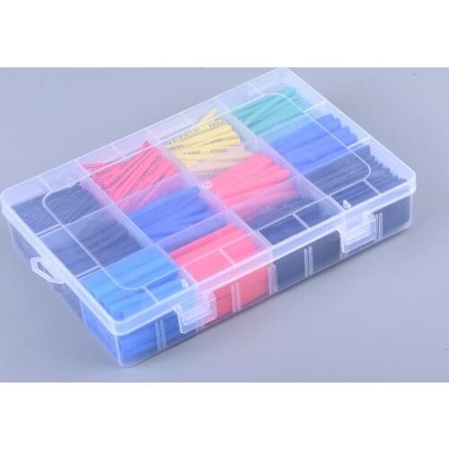 Free shipping 750pcs colours Polyolefin Shrinking Assorted 2:1 Heat Shrink Tube Wire Cable Insulated Sleeving Tubing Set
