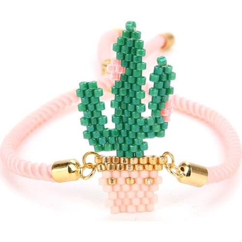Go2boho Cactus Bracelet For Girl Jewelry Handmade Miyuki Pulseras Mujer Moda 2020 Jewellery Friendship Bracelets Gift For Women
