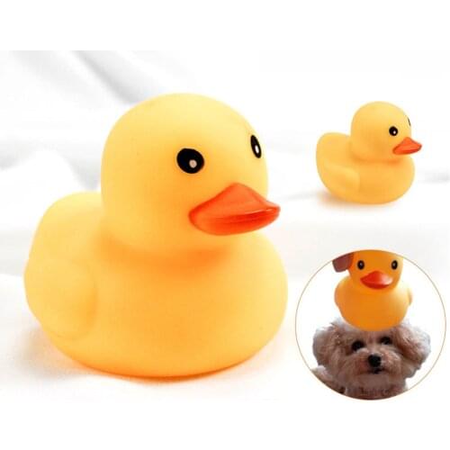 5PCS Screaming Duck Pet Squeaky Molar Chew Toy Dog Interactive Rubber Venting Sounding Squeeze Toys For Small Medium Dogs Puppy