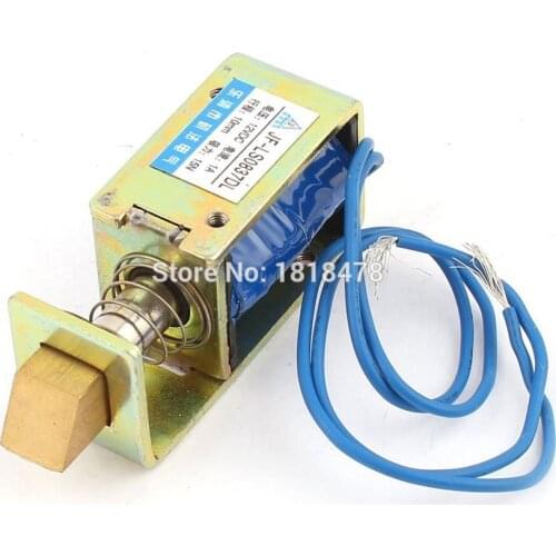 JF-S0837DL DC 6V 12V 24V 1A 10mm Stroke 15N Force Open Frame Type Solenoid for Electric Door Lock