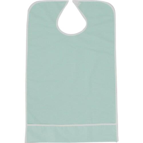 Washable Adult Mealtime Bib Cloth Protector Elder Disability Dining Apron
