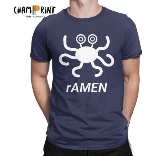 Mens Flying Spagetti Monsterism Monster Pastafarianism T Shirt FSM Religion Church Clothes Vintage Tee Shirt Printed T-Shirts