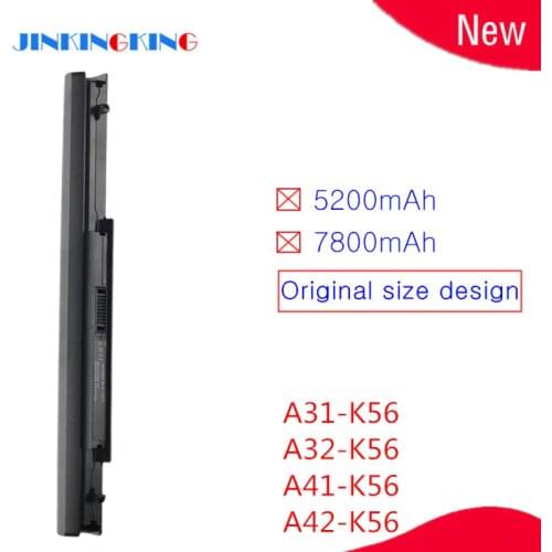 New A31-K56 A32-K56 A41-K56 A42-K56 Laptop battery For Asus S40 S40C S405 S405C S46 S46C S505 S505C S550 S550C S56 S56C U48 U48C
