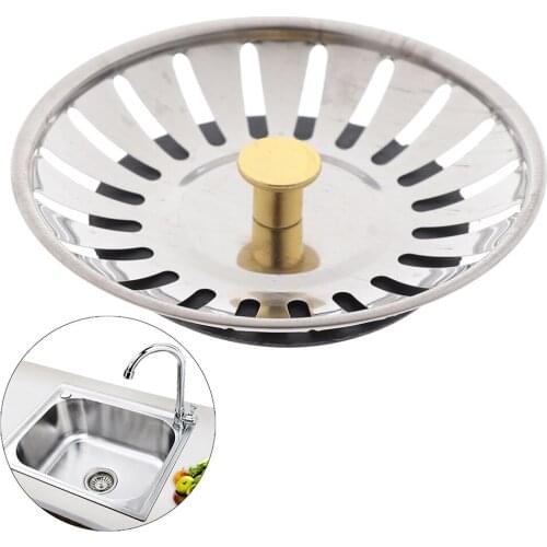 Stainless Steel Sink Kitchen Floor Drain Cover Porous Prevent Clog Water-saving Durable Sink Filter Household Bathroom Supplies