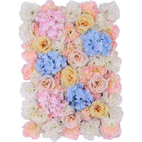 Premium Rose Flowers Wall Panel Artificial Silk Wedding Decor Party Home Floral