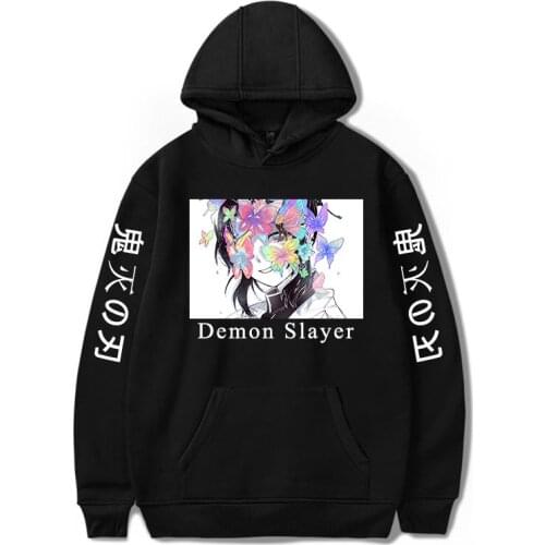 Anime Demon Slayer Pullover Sweatshirts Anime Hoodies Women Men Long Sleeve Harajuku Demon Slayer Fashion Cool No Yaiba casual