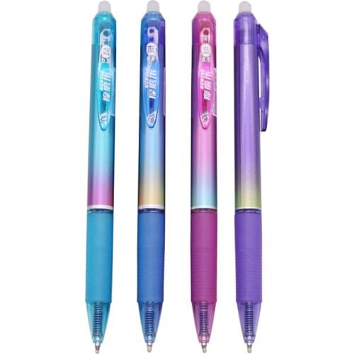 4 pcs Erasable ballpoint pen Press the magic erasable pen 0.5mm bullet tip Student office writing gift pen School stationery