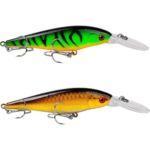 Fishing Lure 11.5cm 10.5g Crank Bait Floating Artificial Hard Bait Bass Minnow Wobbler Lures Pike With Treble Fish Hooks Tackle