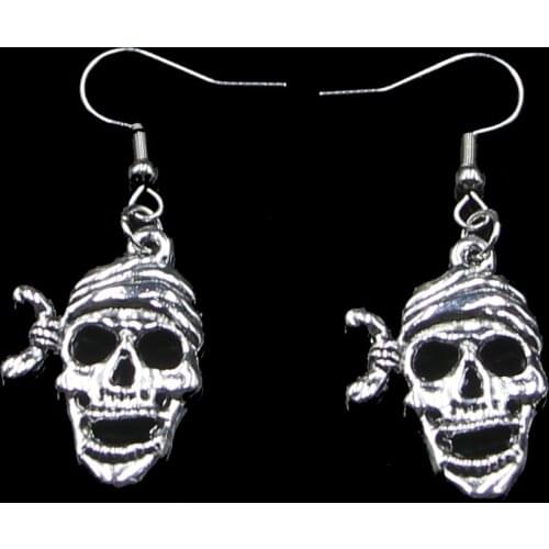 20Pairs Simple Design Pirate Skeleton Skull Drop Earrings For Women Girl Retro Drop Earrings Cute Small Object Earring Jewelry