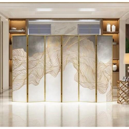 Light luxury Stainless Steel Screen Customization Art Screen Partition Folding Mobile Folding Screen SUS 304
