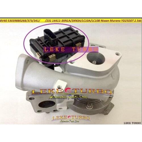 Turbo BV40 53039880268 53039700268 53039880373 53039880341 53039880231 14411-3XN1A 144113XN1A For Nissan Murano YD25DDT 2.5L DCI
