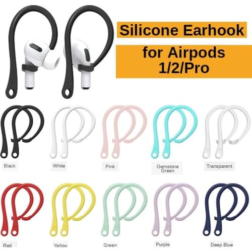 1 Pair Anti-lost Earhook for Apple Airpods Pro Airpods 1 2 Ear Hook Holder Silicone Earphone Accessories Anti-falling Earhooks