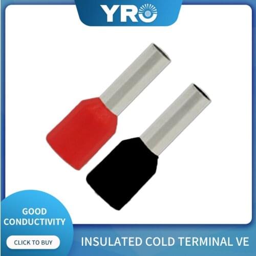 1000 pieces/packet VE 0310 copper insulated cold pressed round terminal wire connector