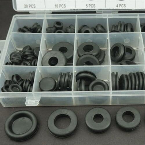 125pcs/box Rubber Ring Grommet 30mm Wire Protecting Ring Mechanical Hardware Wire Gaskets