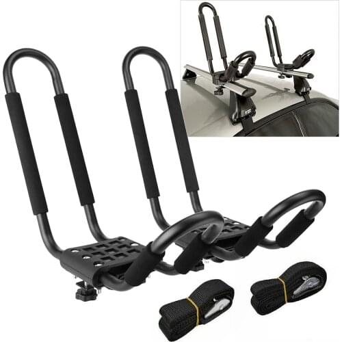 2 Pairs Kayak Roof Rack Kayak Canoe Boat Surfboard Roof Top Mount Rack for Car SUV Truck Crossbars