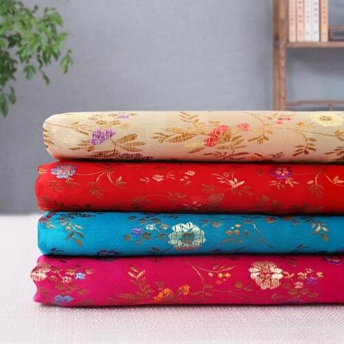 2020 hot brocade fabric satin jacquard garment fabrics high quality DIY clothes material for sewing cheongsam and kimono