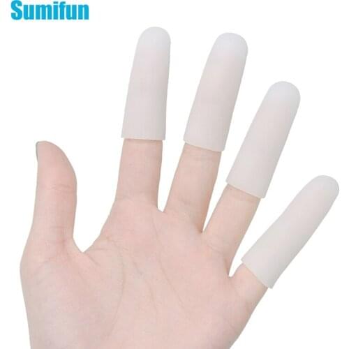 4Pcs 1*5cm White Silicone Gel Tube Finger Little Toe Protector Corn Blister Protect Toe Separators Hand Foot Care Tool D2312