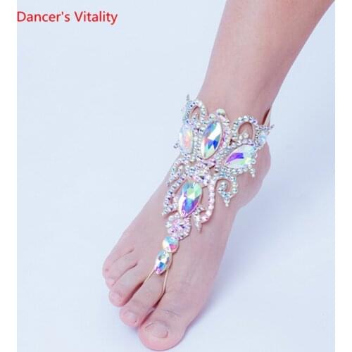 Belly Dance Hand Accessories Or Foot Accessories Female Adult High-end Diamond-Studded Bracelet/Anklet Performance Accessories