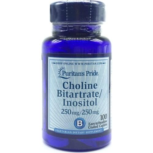 Free Shipping Choline Bitartrate/inositol 250 Mg / 250 Mg 100 Pcs