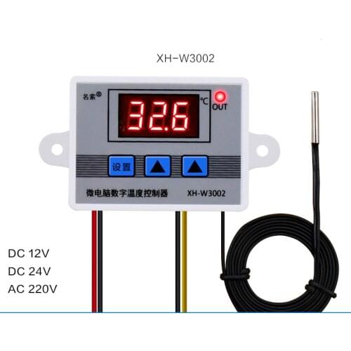 Digital Temperature Controller 10A Thermostat Control Switch Probe with waterproof sensor thermostatic smart thermostat W3002
