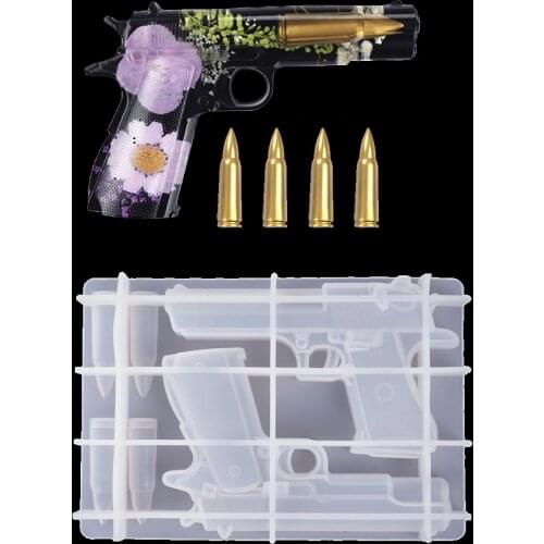 Resin Mould Silicone Mold For DIY Gun Ornaments Handmade Crystal Epoxy Resin Crafts Casting Mould Jewelry Tools