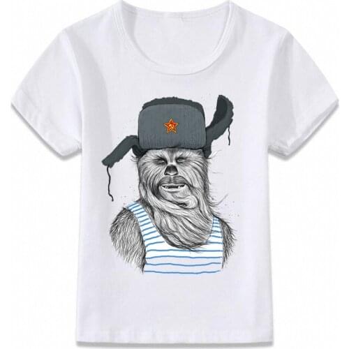 Kids Clothes T Shirt Russian Comrade Chewbacca Chewie Children T-shirt for Boys and Girls Toddler Shirts oal012