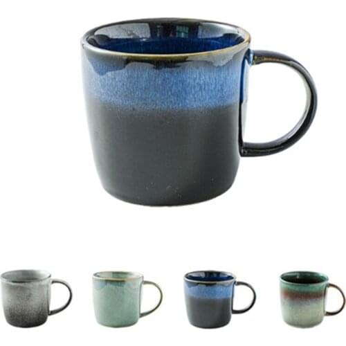 High-capacity ceramic mug porcelain coffee cup with handle personality milk tea water cup accessories home decor