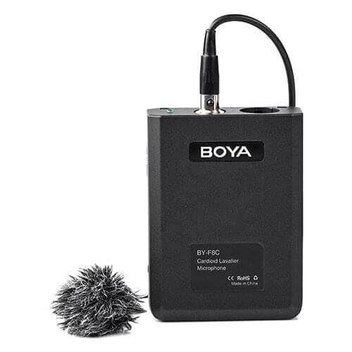 BOYA BY-F8C Cardioid Condenser Lavalier Microphone Video Instrument Interview for Canon Nikon Sony iPhone HuaWei Smartphone