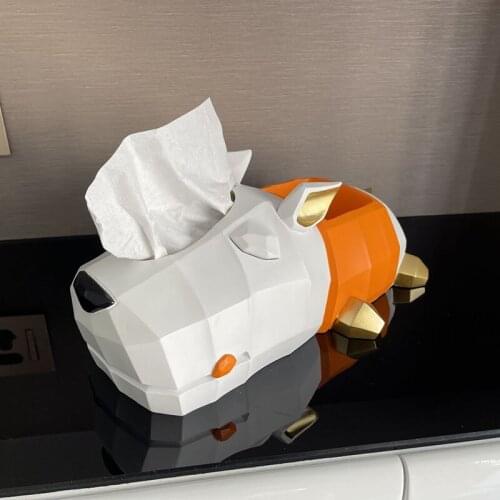 Tissue Box Toilet Paper Storage Box Home Furnishing Decoration Modern Cartoon Dog Tissues Holder Multifunctional Storages Boxes