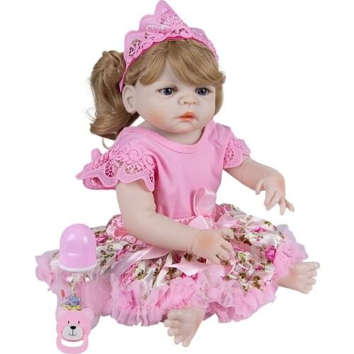Clearance High Quality 42-55 cm Girl Toddler Reborn Baby Doll Toddler Reborn Baby Doll Playmates Toy For Childrens Day Gifts