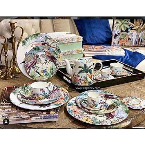 LuckyArt Babilin Garden Bone Set of 6 Serving Plates 27 cm
