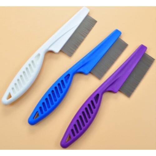 Fine Toothed Flea Flee Metal Nit Head Hair Lice Comb with Handle for Pet