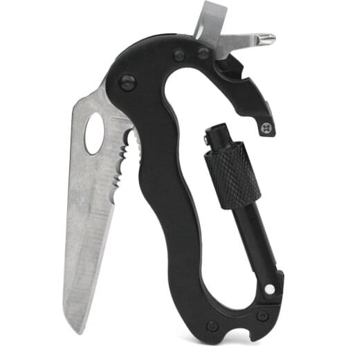 Mountain Climb EDC Hanging Buckle Gear Multifunctional Folding Knife Tool Camp Multi Carabiner Multipurpose
