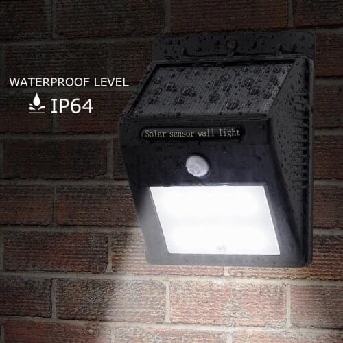 12 LED Solar Sensor Wall Light Solar Led White Lights Outdoor PIR Motion Sensor Waterproof Street Lamp Gate Corridor Wall Light