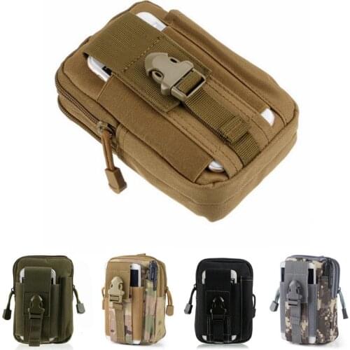 Nylon Military Army Tactical Pouch Outdoor Molle Waist Belt Bag Universal Tactical Phone Pouch Tactical Gear Camo Fanny Pack