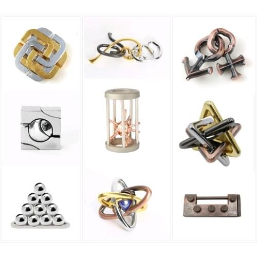 New Kirsite toy Classic Metal IQ Teaser Cast Puzzles Game Brain IQ storm Toys for Adults Children Kids Enlighten Toys