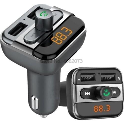 By DHL or Fedex 50pcs 12V-24V FM Transmitter Bluetooth Handsfree Car Kits MP3 LCD Display Play TF Card USB Car Charger BT20