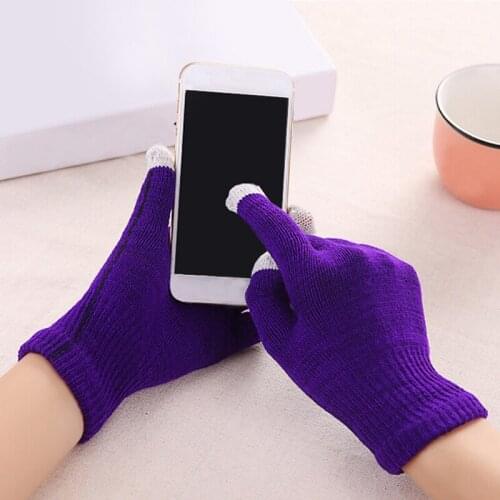 Spring Women Men Touch Screen Gloves Warm Solid Cotton Warmer Smartphones Mittens Driving Glove Female Ski Heated Gloves