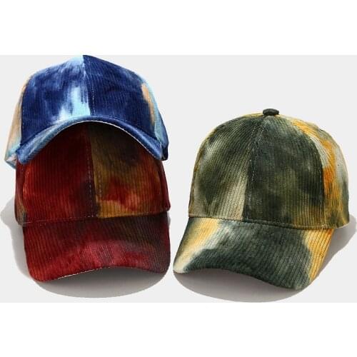 Printed Plain Corduroy Baseball Cap Autumn Winter Women Mens Adjustable Cap Dad Hat Brown KHaki Pink Wine Red Grey