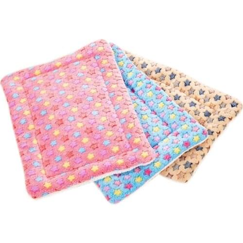 Dog Cat Rest Blanket Foldable Pet Cushion Dog Cat Bed Coral Cashmere Soft Warm Sleep Mat Sweet Dream Bed D1056
