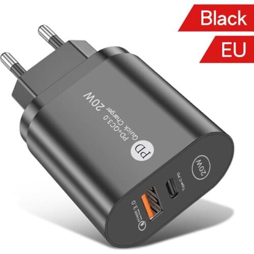 PD 20W USB C Charger QC 3.0 2 Port Fast Phone Charge Wall Adapter For iPhone 12 11 13 AirPods iPad Huawei Xiaomi Samsung LG OPPO